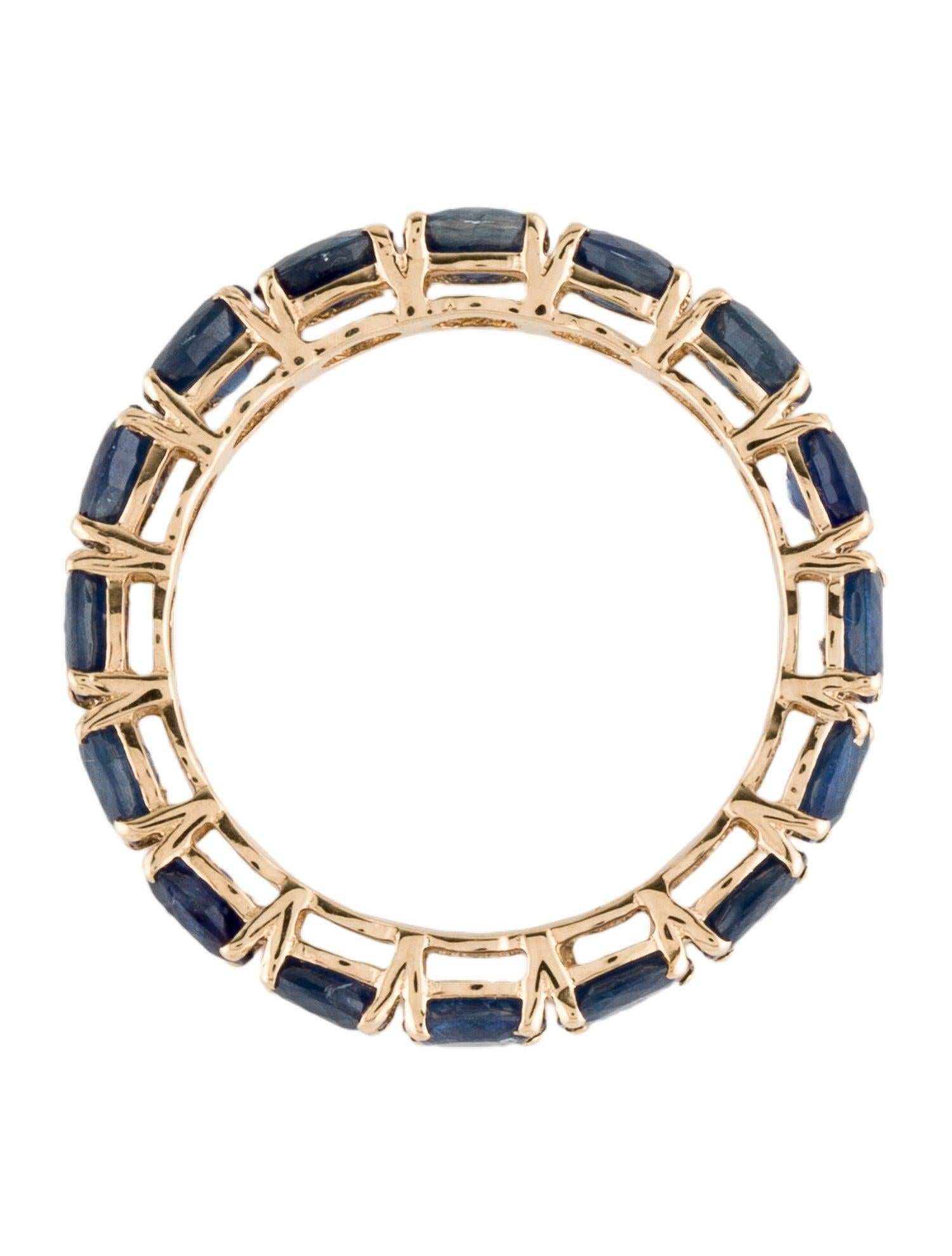 Luxurious 14K Gold 2.54ctw Sapphire Eternity Band - Size 6.75 - Elegant Jewelry In New Condition For Sale In Holtsville, NY