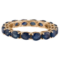 Luxurious 14K Gold 2.54ctw Sapphire Eternity Band - Size 6.75 - Elegant Jewelry