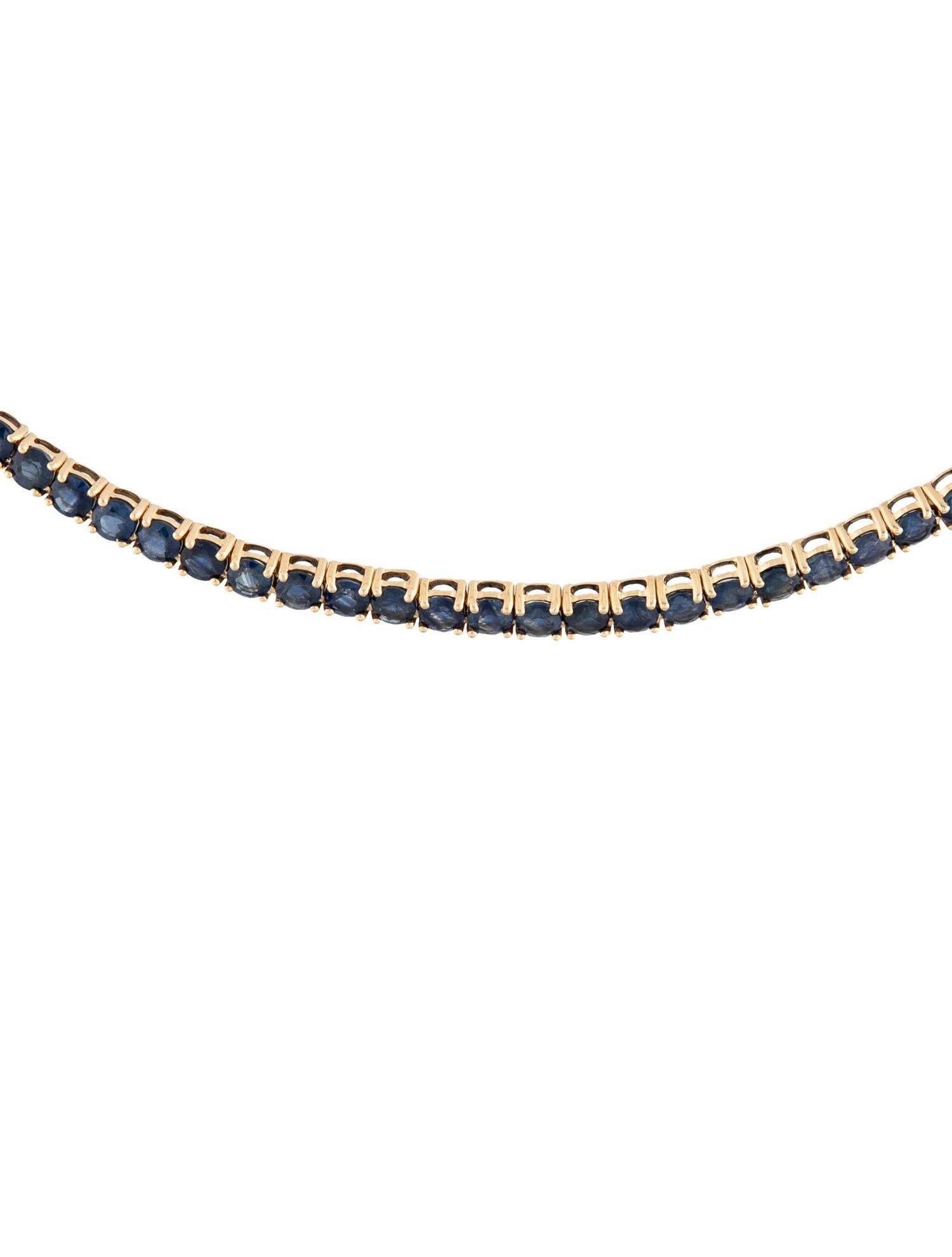 Brilliant Cut 14K Sapphire Collar Necklace 12.42ctw - Stunning Statement Piece for Glamour For Sale