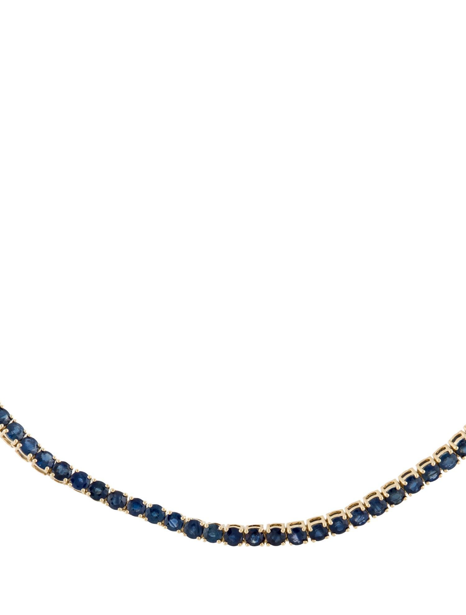 Brilliant Cut 14K Sapphire Collar Necklace 10.71ctw - Exquisite Statement Jewelry for Elegance For Sale