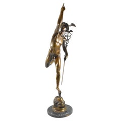 Benedetto Boschetti Bronze Mercury Statue After Giambologna 19th Century