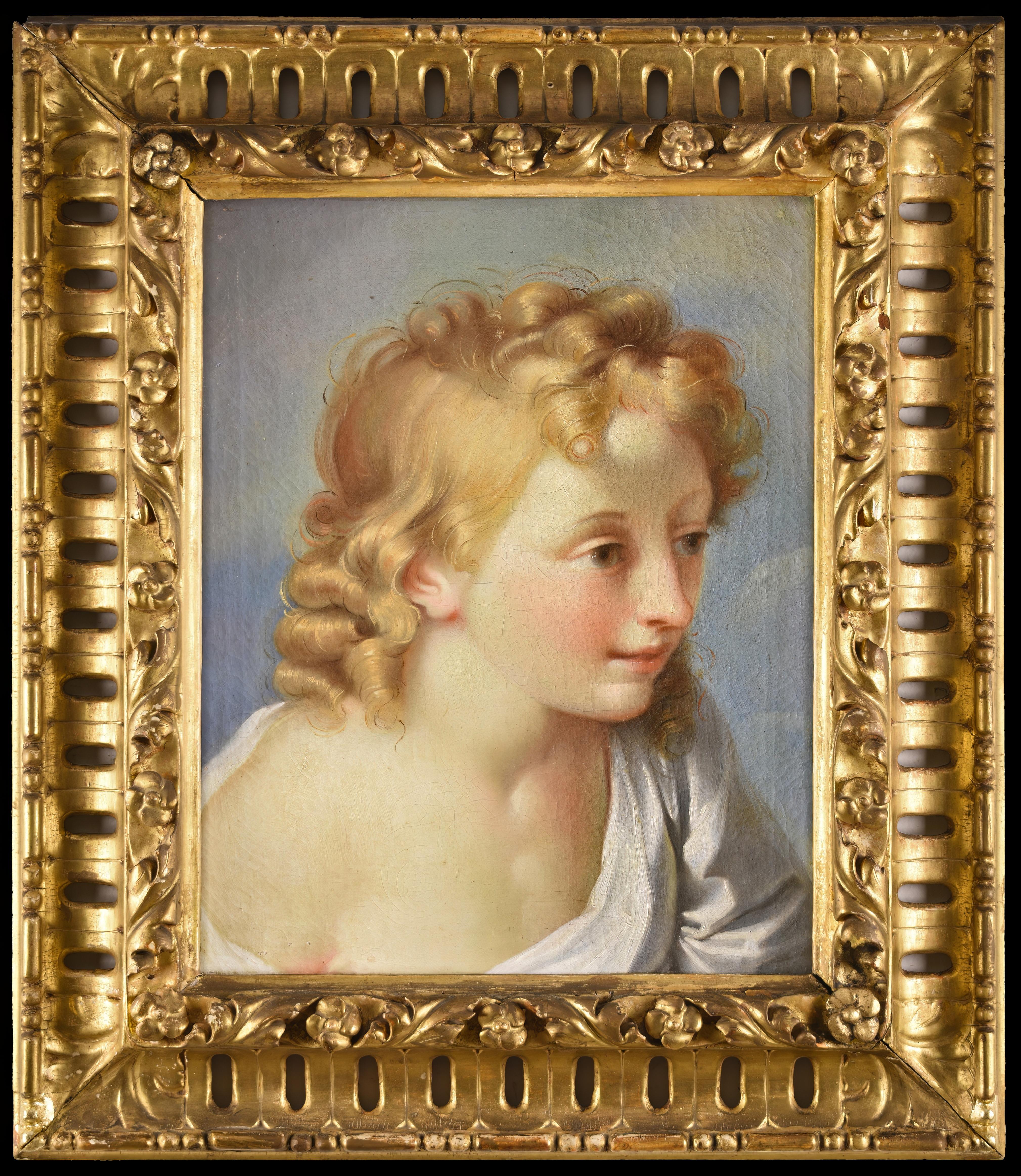Figurative Painting de Benedetto Luti - Retrato barroco italiano de un niño