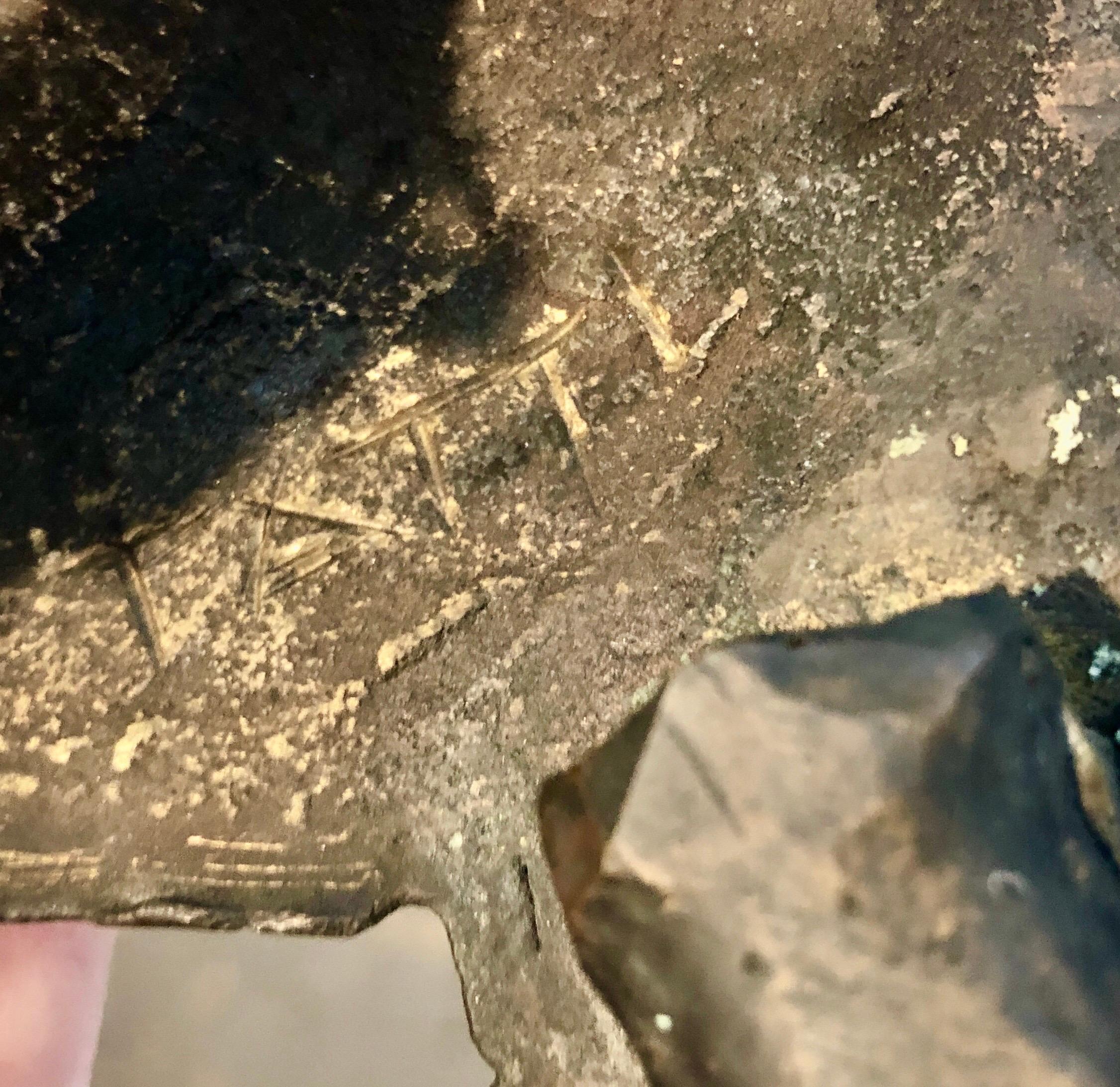 Scultura in bronzo astratta brutalista Capra o ariete dell'artista WPA montata su una base in vendita 2