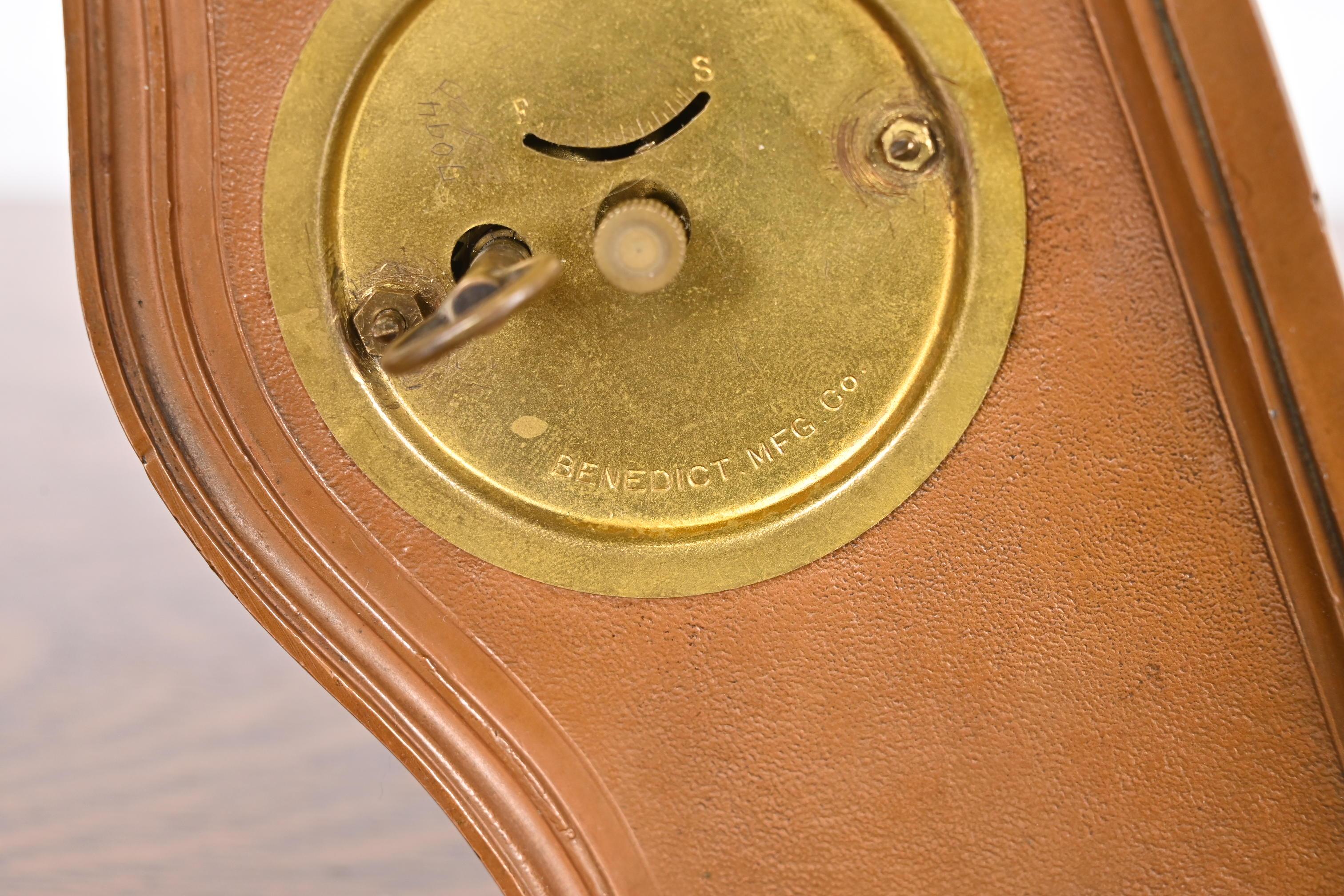 Benedict Studios Arts & Crafts Bronze Mantel Clock, Circa 1910 For Sale 7