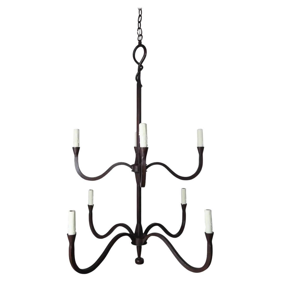 Benedict Wrought Iron Chandelier by Melissa Levinson, for Miamar Home