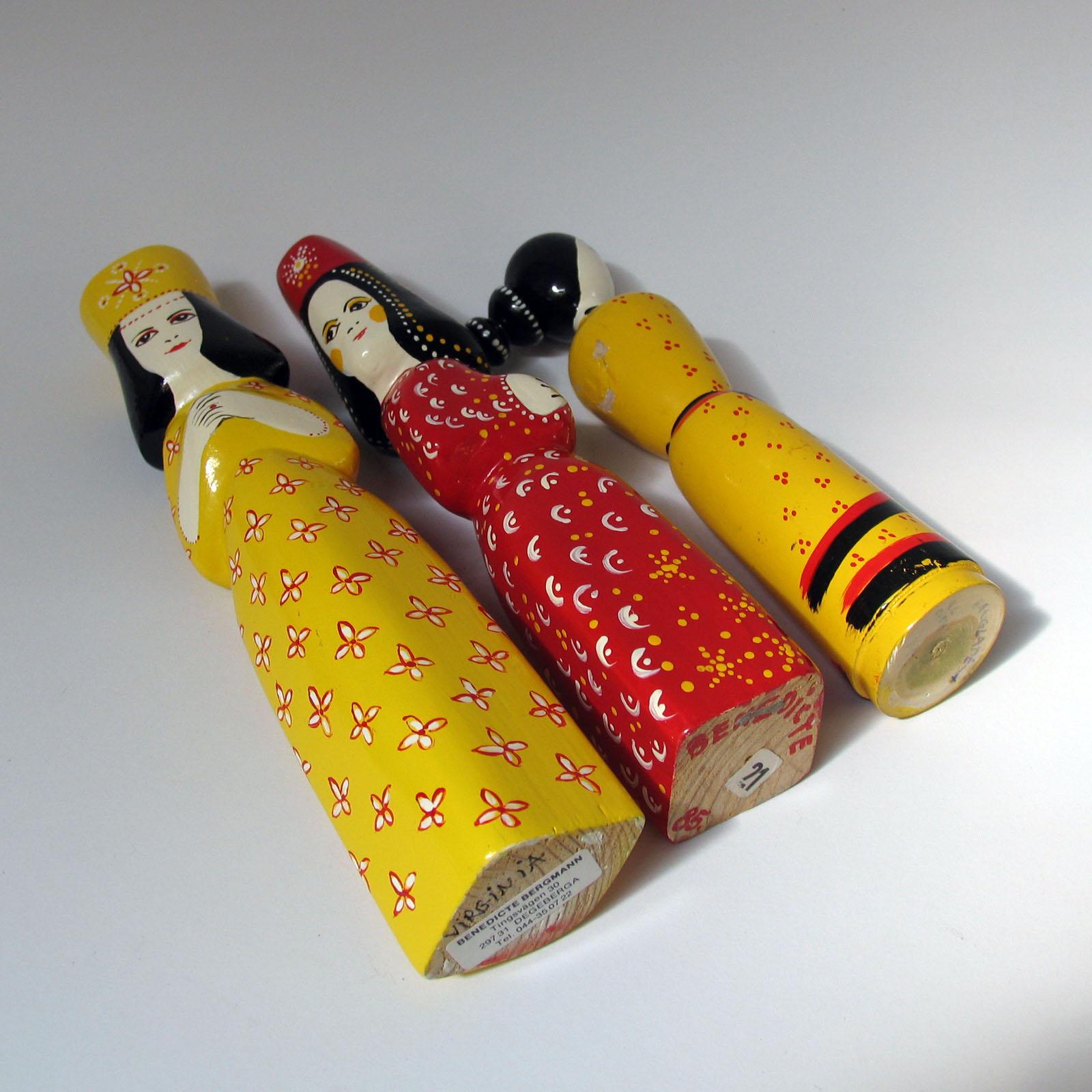 Benedicte Bergmann Wooden Dolls part of the Mythological Sisters Series, 1969 For Sale 3