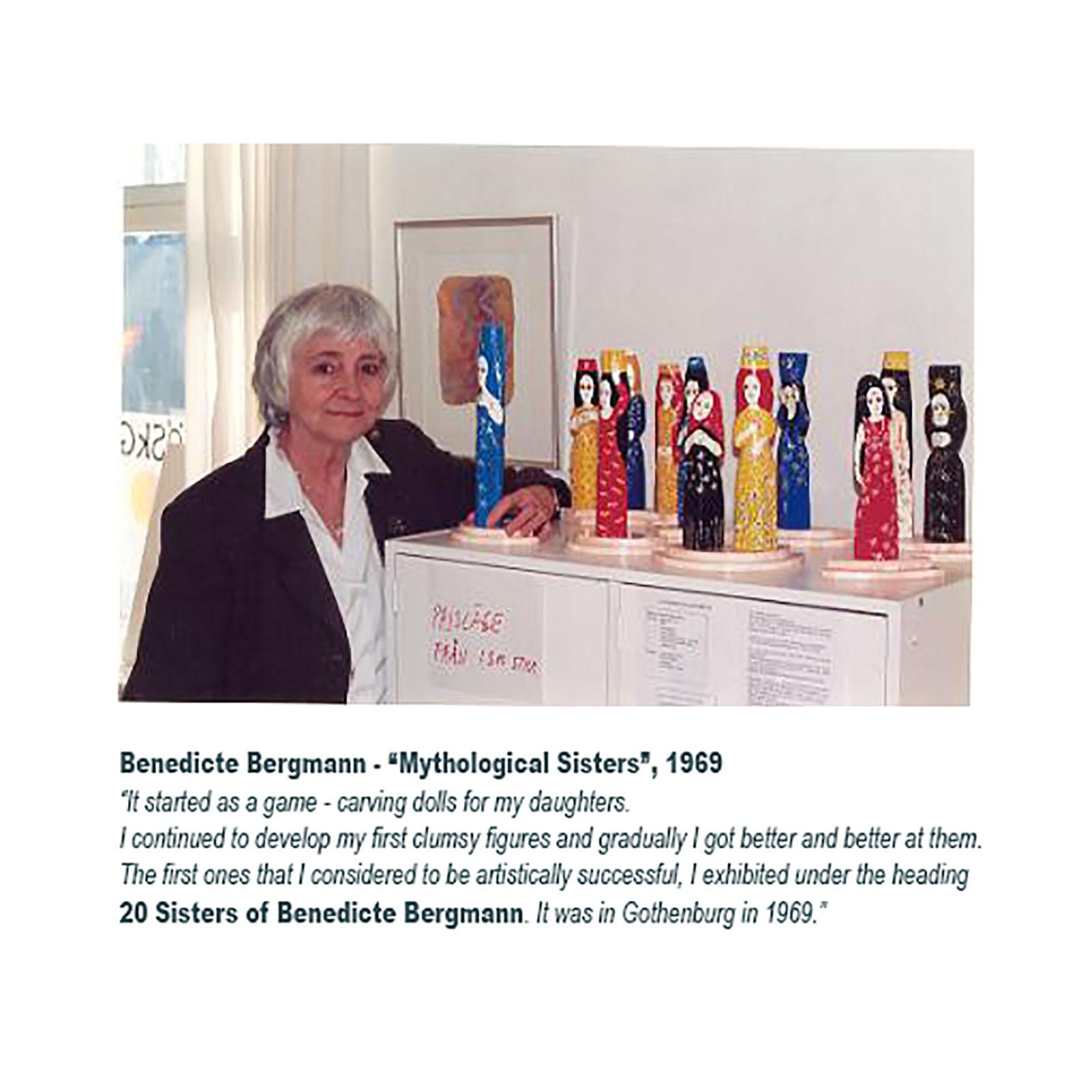 Benedicte Bergmann Wooden Dolls part of the Mythological Sisters Series, 1969 Moderno de mediados de siglo en venta