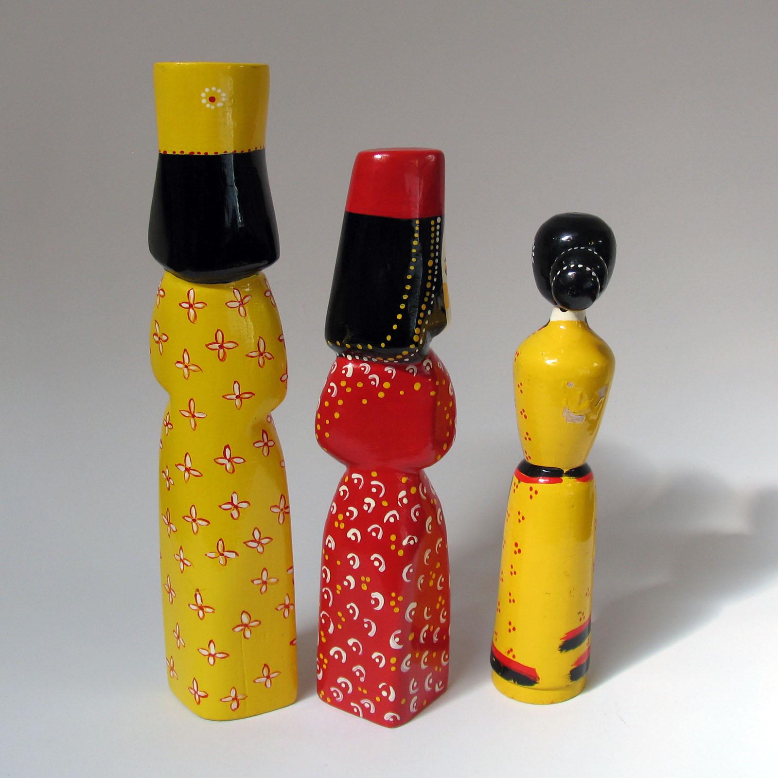 Late 20th Century Benedicte Bergmann Wooden Dolls part of the Mythological Sisters Series, 1969 For Sale