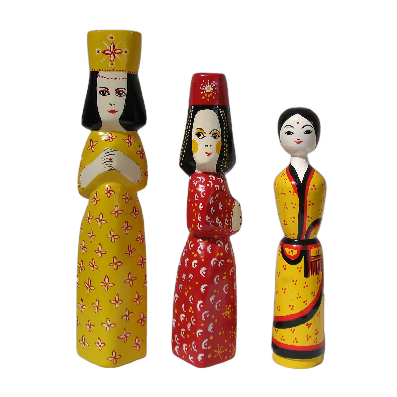 Benedicte Bergmann Wooden Dolls part of the Mythological Sisters Series, 1969