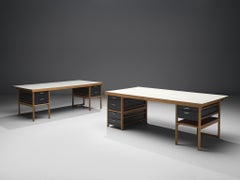 Benedikt Rohner for Oswald Pair of Writing Desks in Oak