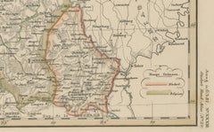 Benelux Antique Map – Netherlands, Belgium & Luxembourg by Perthes, 1857