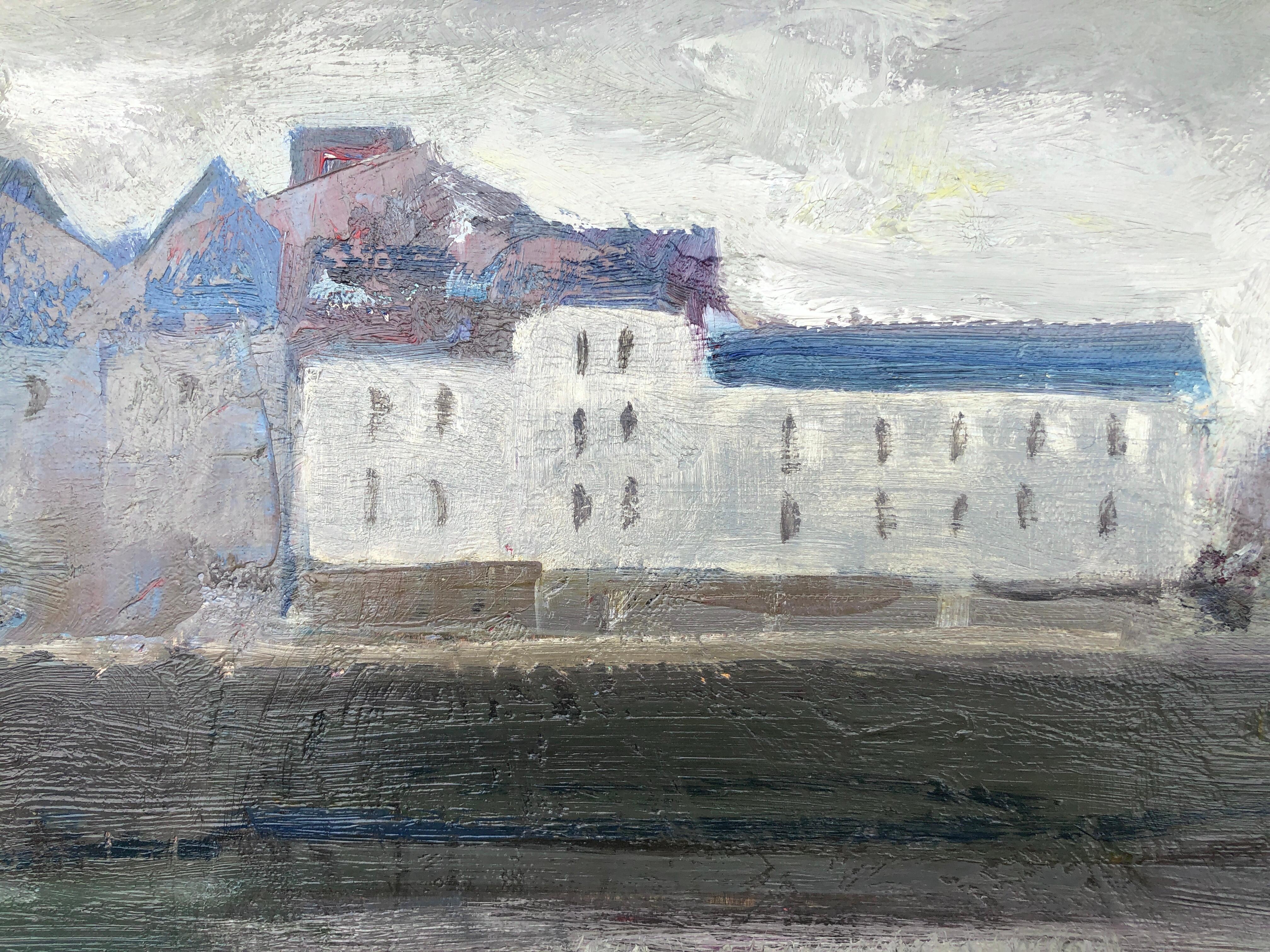 Honfleur Normandía Francia óleo sobre lienzo pintura paisaje marino 1