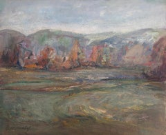 Spanish landscape oil on canvas painting Spain Europe