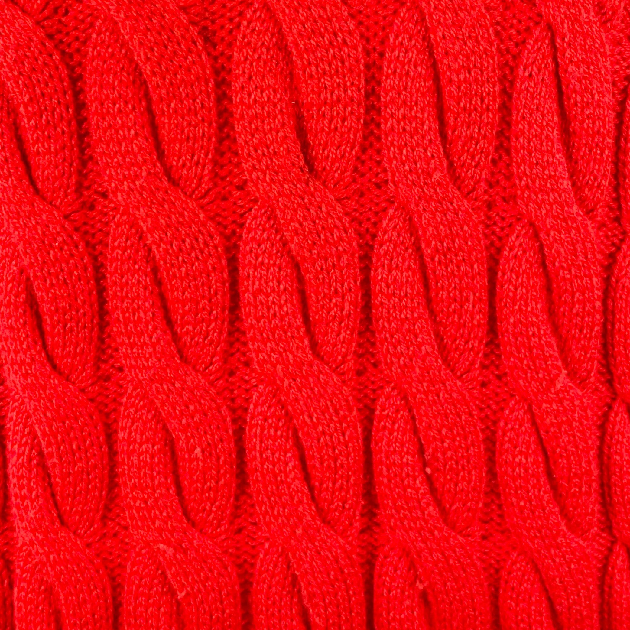 BENETTON sweater
in a red wool acrylic blend knit featuring a cable knit design, long sleeves, and crew neck. Made in Italy.Good Pre-Owned Condition. Moderate pilling. 

Marked:   IT 50 

Measurements: 
 
Shoulder: 28 inches Chest: 42 - 46 inches