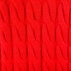 BENETTON Size M Red Cable Knit Wool Acrylic Crew Neck Sweater
