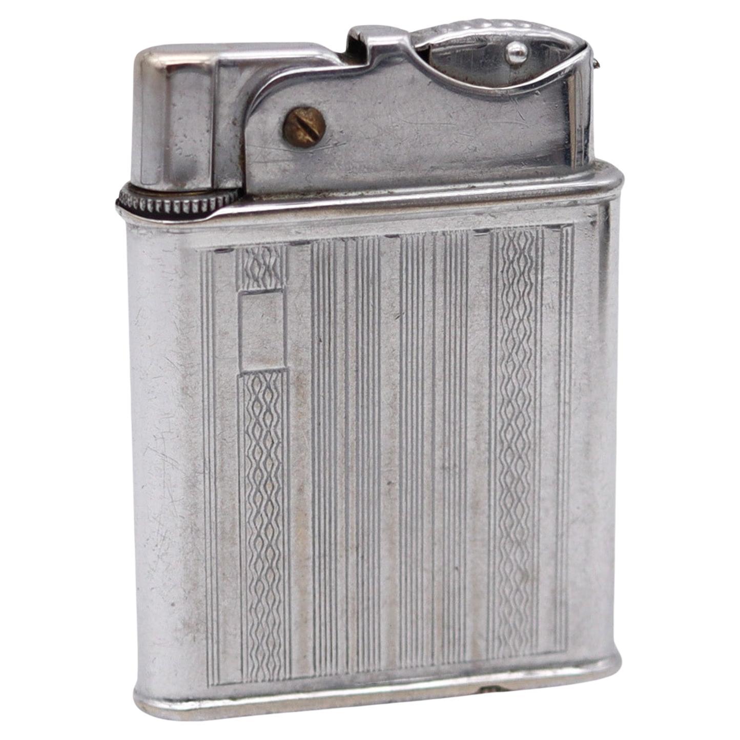 BENEY 1940 Art Deco Penge Model Petrol Pocket Lighter In Chromed Steel