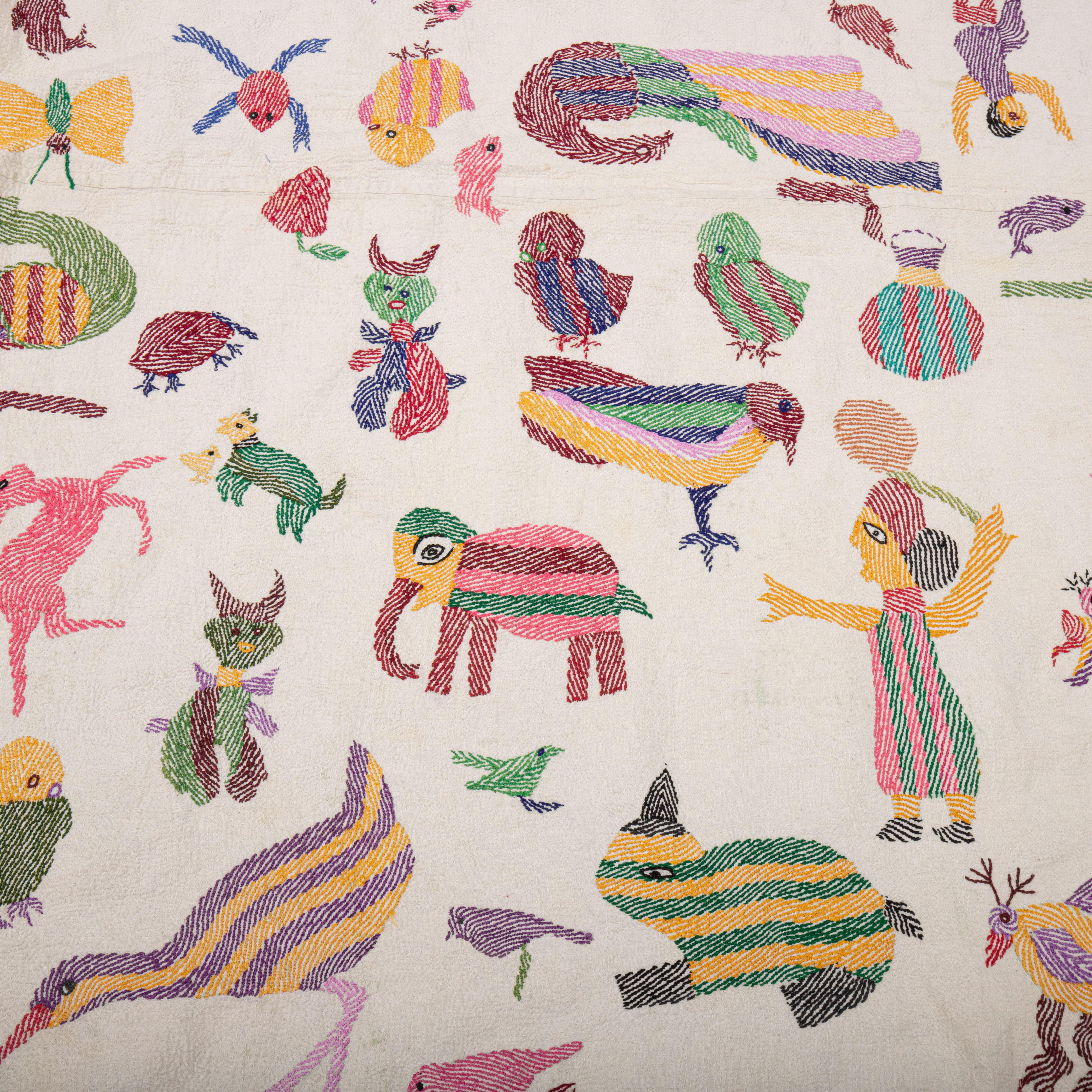 Bengal Kantha quilt, Mid 20th C. For Sale 3