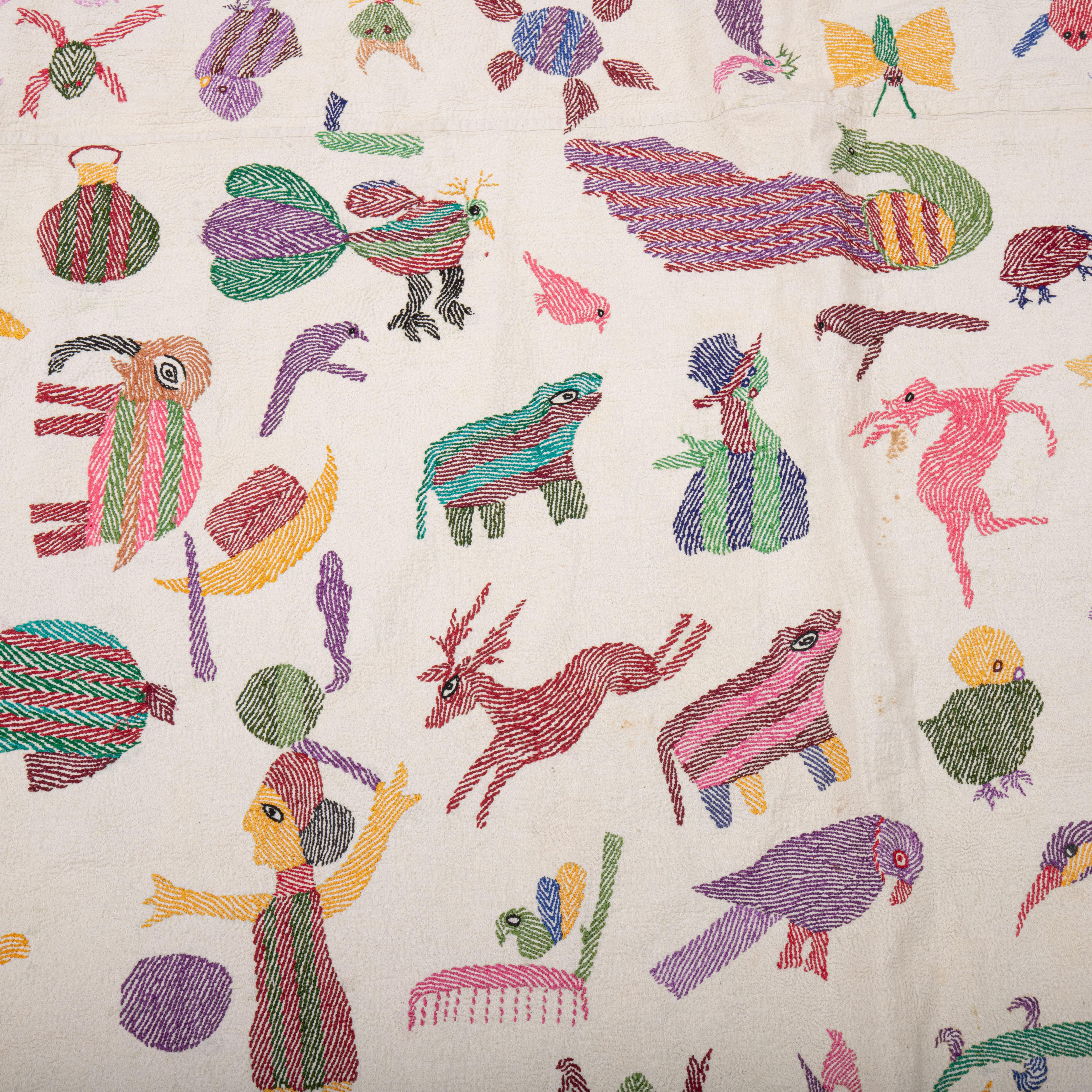 Bengal Kantha quilt, Mid 20th C. For Sale 4