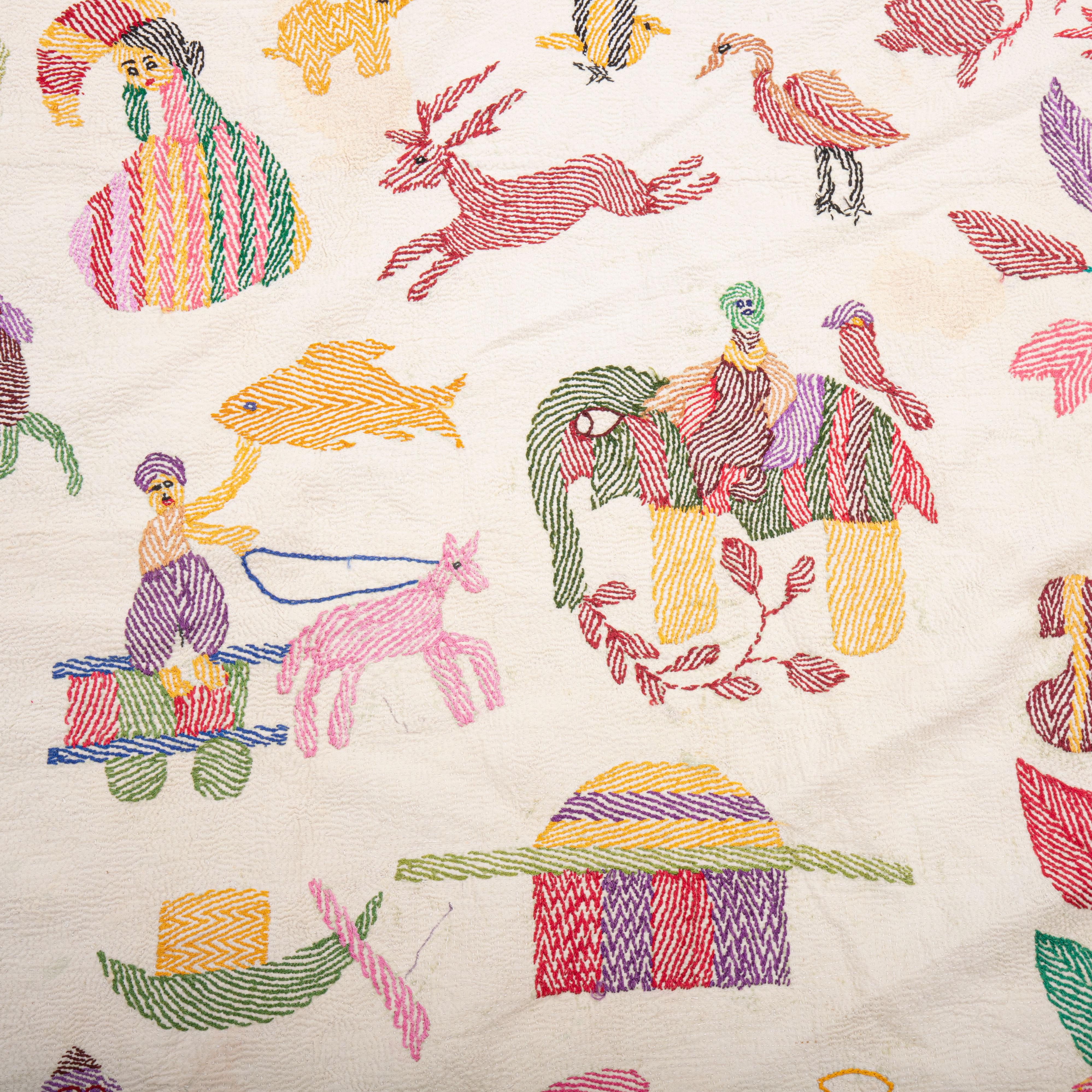 Bengal Kantha quilt, Mid 20th C. In Good Condition For Sale In Istanbul, TR