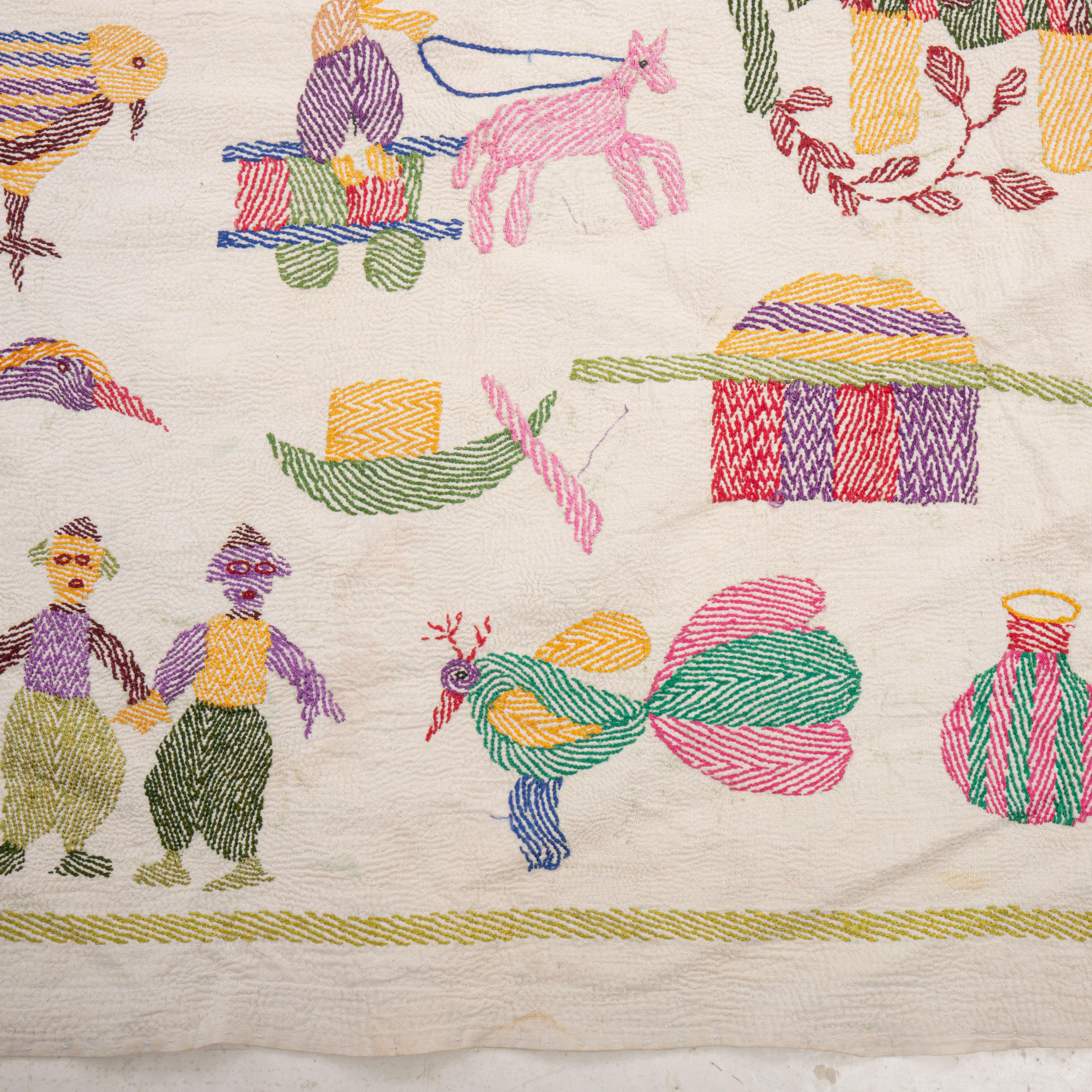 20th Century Bengal Kantha quilt, Mid 20th C. For Sale
