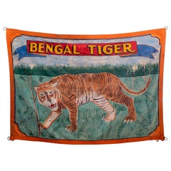 "Bengal Tiger" Circus Banner, circa 1940s