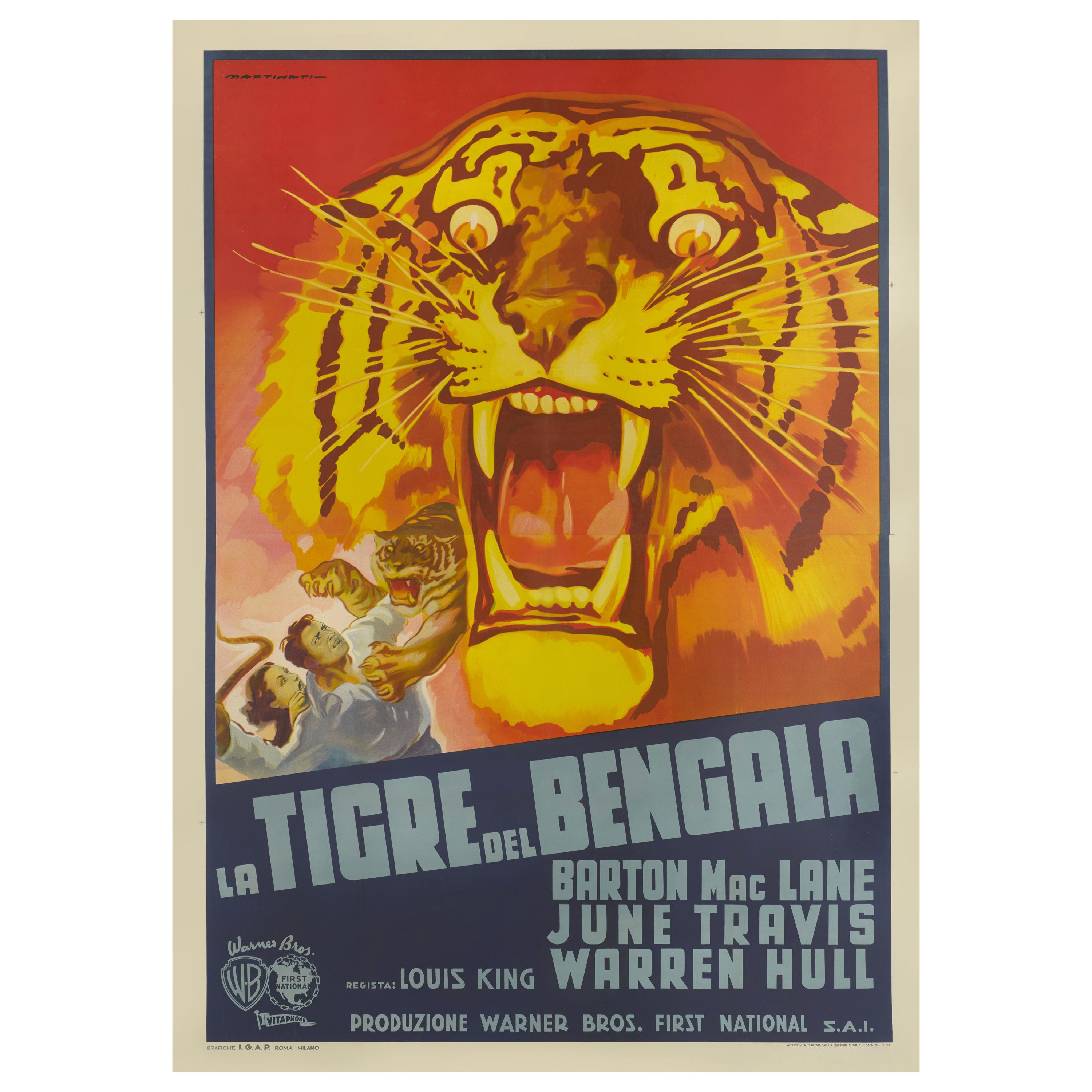 Bengal Tiger / La Tigre del Bengala For Sale at 1stDibs  bengal tiger film,  tiger directed drawing, vintage tiger poster