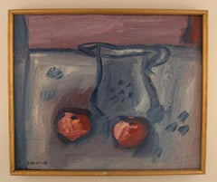 Bengt Delefors, Sweden, Oil on Canvas, Modernist Still Life