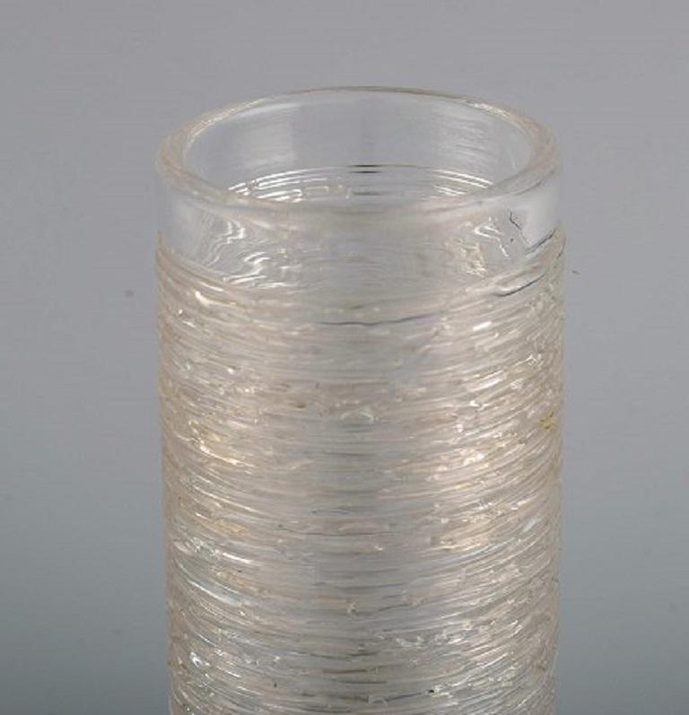 Scandinavian Modern Bengt Edenfalk for Skruf, Four Vases in Mouth-Blown Crystal Glass For Sale