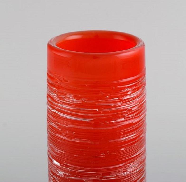 Bengt Edenfalk for Skruf, Four Vases in Mouth-Blown Crystal Glass In Excellent Condition For Sale In Copenhagen, DK