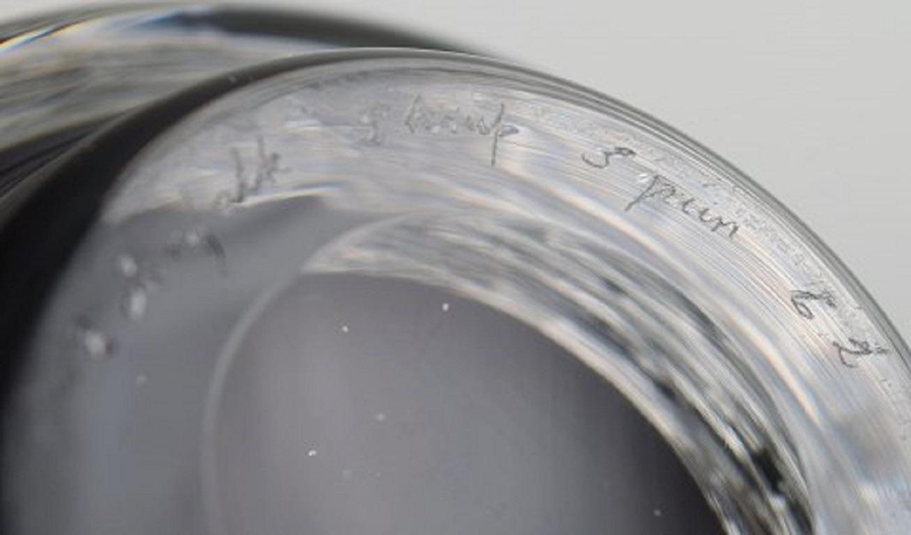 Mid-20th Century Bengt Edenfalk for Skruf, Vase in Mouth-Blown Crystal Glass, 1962