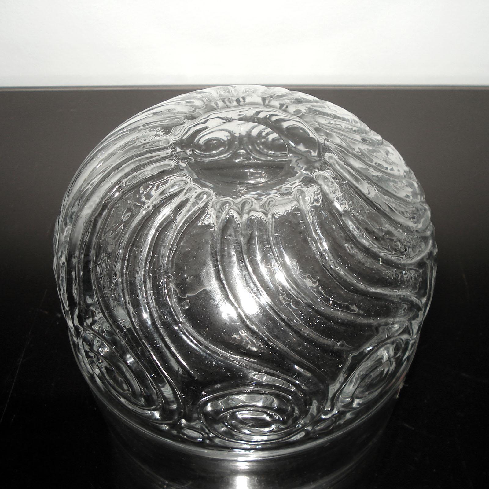 Seltene Glasschale von Bengt Edenfalk, hergestellt von Skruf Schweden 1960er Jahre im Angebot 3