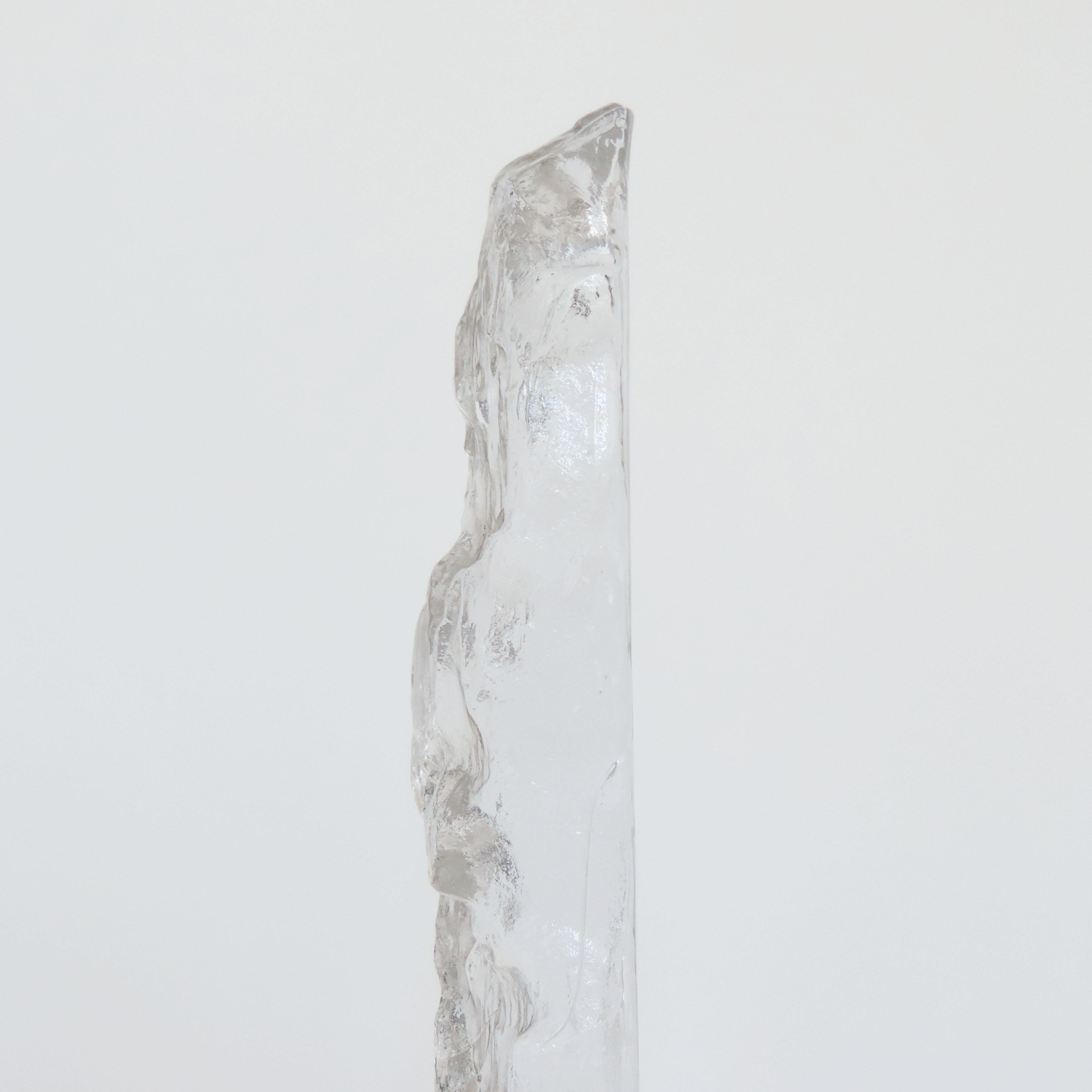 Suédois Sculpture suédoise en verre de glace Bengt Edenfalk pour Skruf en vente