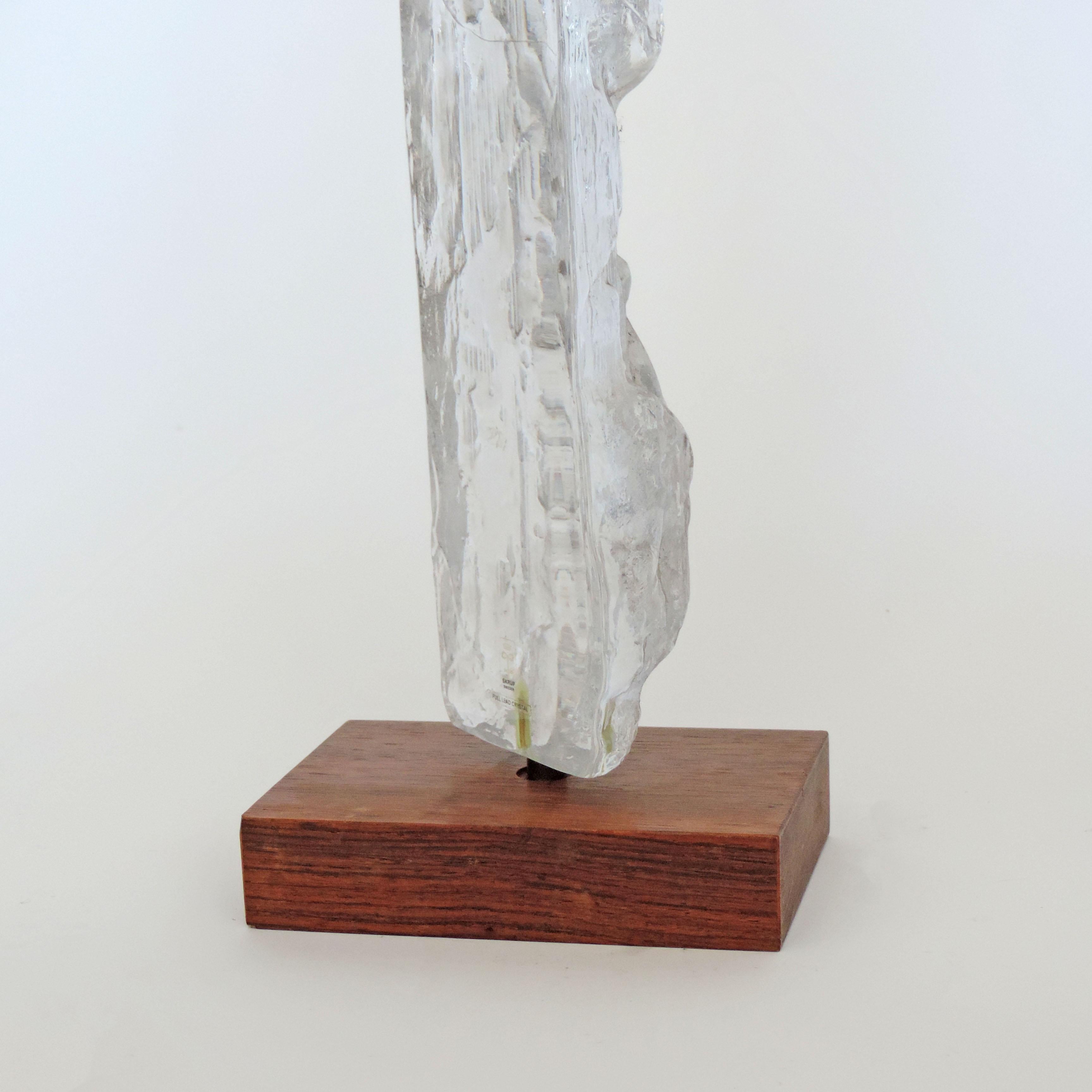 Verre d'art Sculpture suédoise en verre de glace Bengt Edenfalk pour Skruf en vente