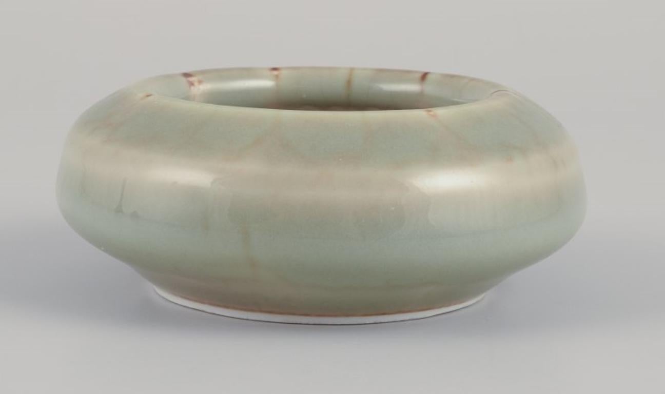 Glazed Bengt Ekeblad for Rörstrand. Unique miniature ceramic bowl. 1964 For Sale