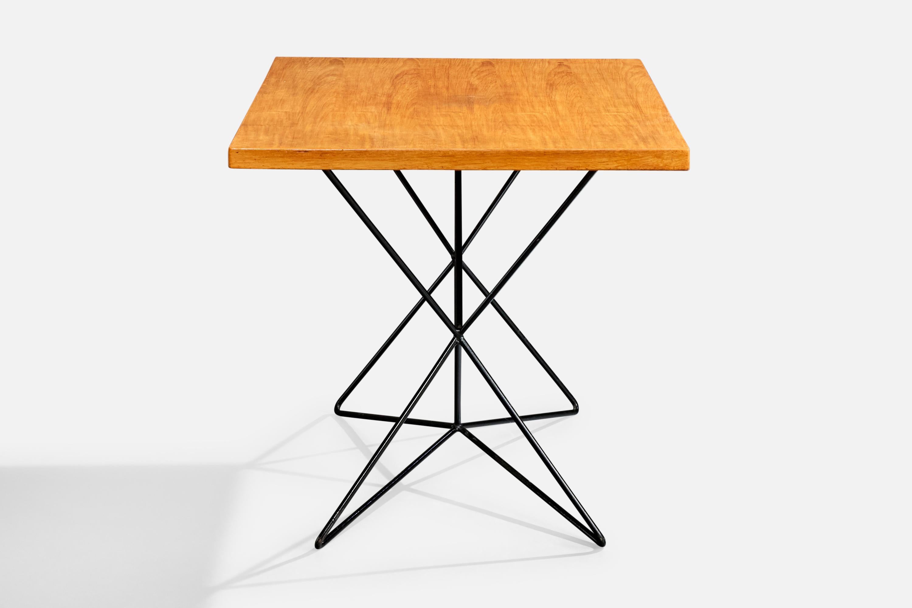 Bengt Johan Gullberg, Console Table, Metal, Teak, Sweden, 1950s For Sale 4