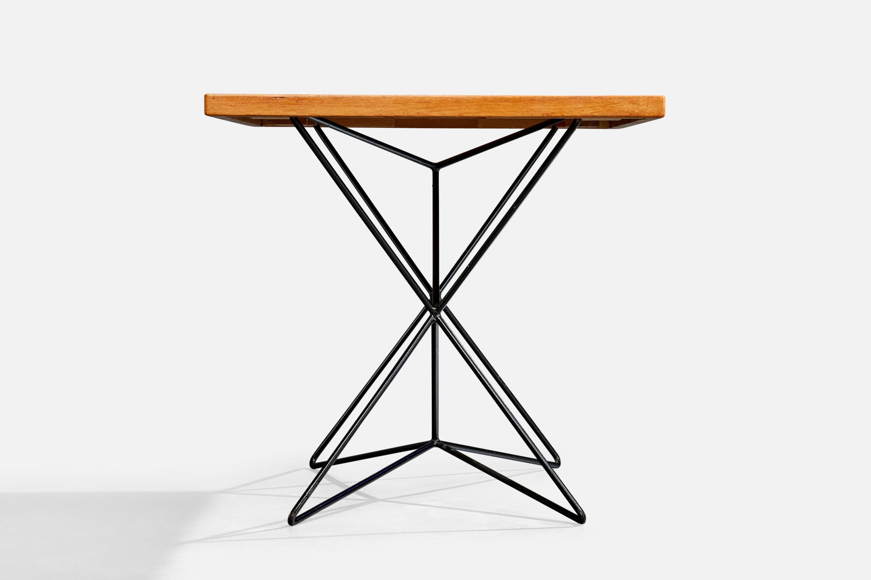 Bengt Johan Gullberg, Console Table, Metal, Teak, Sweden, 1950s For Sale 5