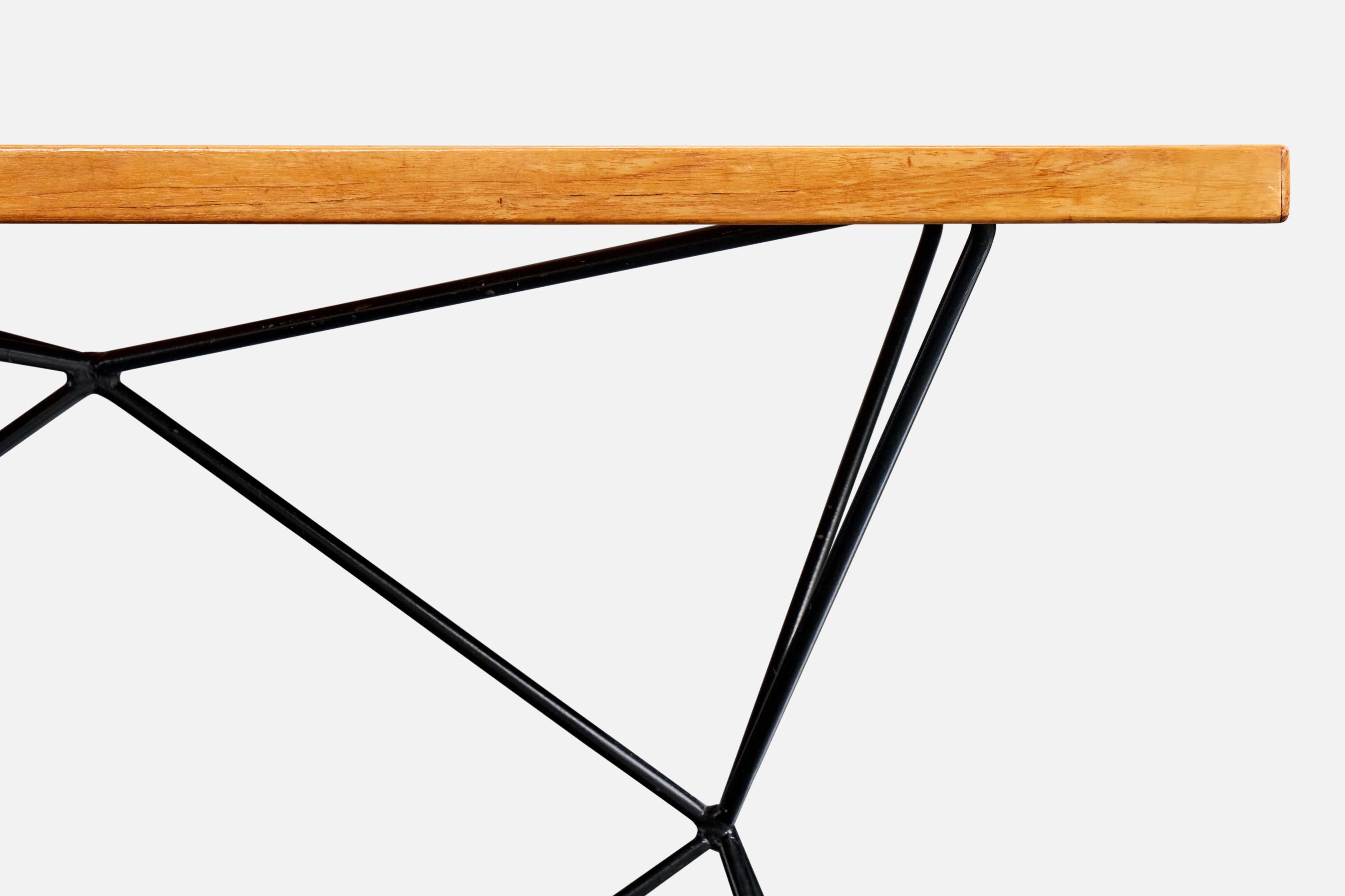 Bengt Johan Gullberg, Console Table, Metal, Teak, Sweden, 1950s For Sale 6