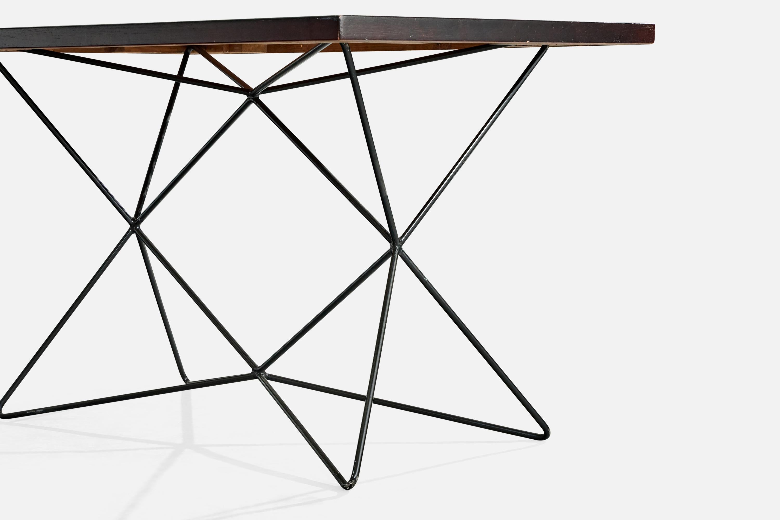 Bengt Johan Gullberg, Console Table, Metal, Wood, Sweden, 1950s en venta 3