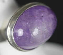 Bengt Liljedahl, Stockholm, 1956, Swedish Modernist Silver and Amethyst Ring