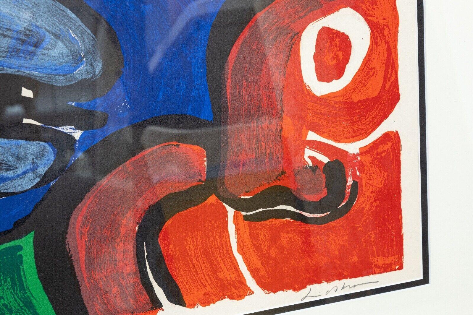 Bengt Lindström Komposition, Tête d'Animal Signierte Lithographie E.A. XI/XII Gerahmt im Zustand „Gut“ im Angebot in Keego Harbor, MI