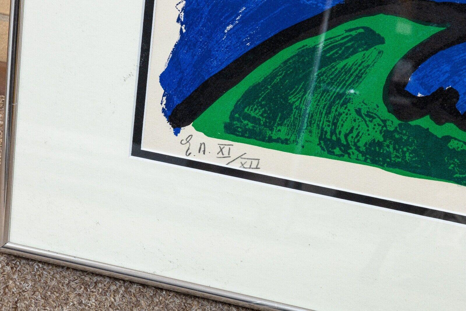 Bengt Lindström Komposition, Tête d'Animal Signierte Lithographie E.A. XI/XII Gerahmt (Ende des 20. Jahrhunderts) im Angebot