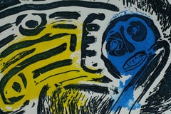 Bengt Lindström, Composition with Figures, Carborundum Etching, 1980s