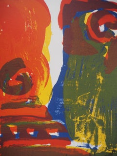 Rostro de antepasado - Litografía original