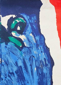 Le Visage, litografia originale, moderna, 1970, firmata, in ottime condizioni