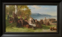 Picnic in Horten, Norway, Oil Sketch.