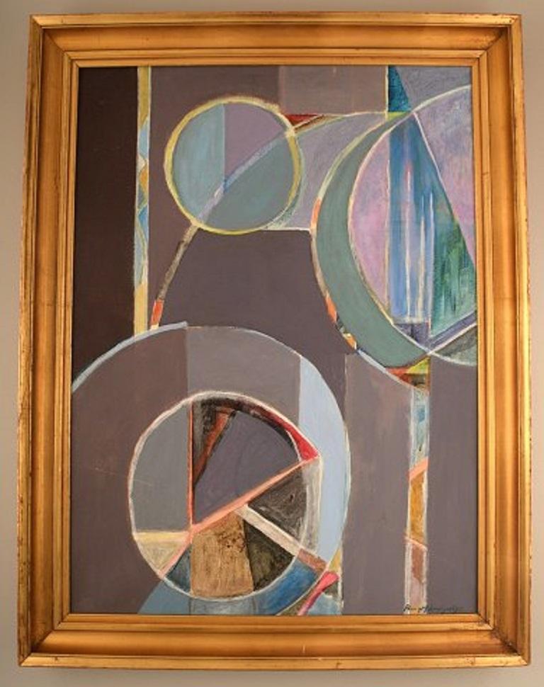 Bengt Nordquist (1917-2012), Sweden. Oil on canvas. Abstract composition. 1960s.
The canvas measures: 71 x 52 cm.
The frame measures: 6 cm.
In excellent condition.
Signed.