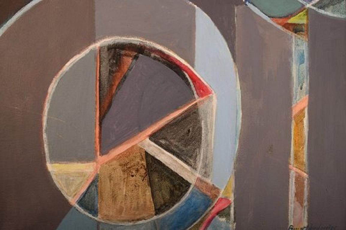 Swedish Bengt Nordquist, Sweden, Oil on Canvas, Abstract Composition, 1960s