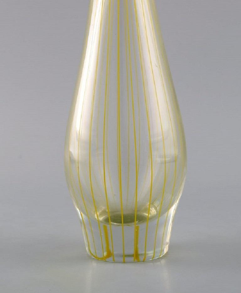 Bengt Orup for Johansfors, Strict Vase in Art Glass, 1960s In Excellent Condition For Sale In Copenhagen, DK
