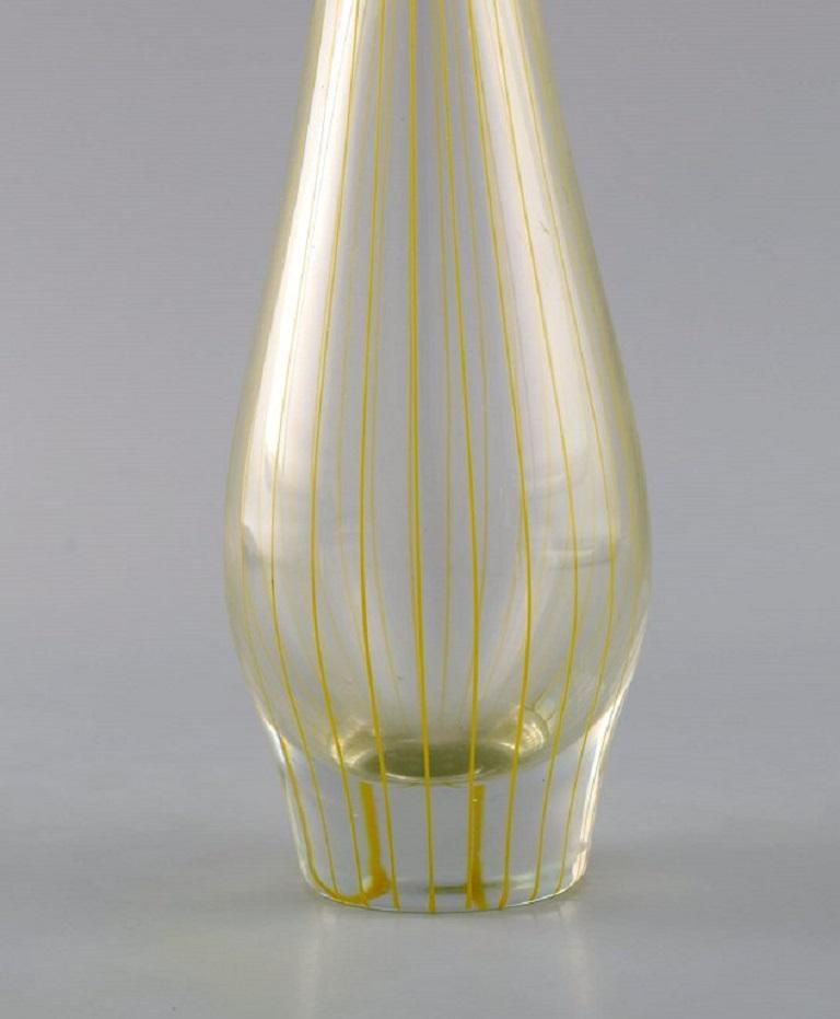 Vase Strict en verre d'art Bengt Orup pour Johansfors, années 1960 Excellent état - En vente à Copenhagen, DK