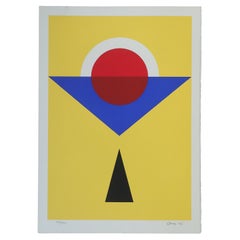 Bengt Orup, Composition, Color Lithograph, 1985